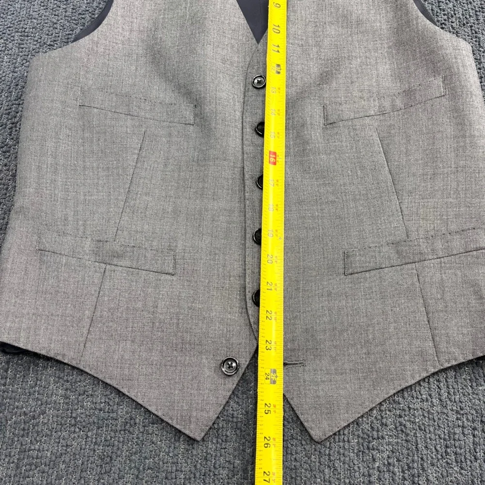 J.Crew Ludlow Suit Vest Grey Herringbone Tollegno 1900 Italian Wool Waistcoat M